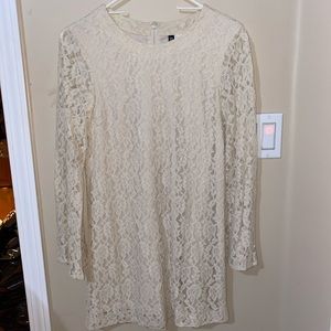 White/ cream long sleeve dress